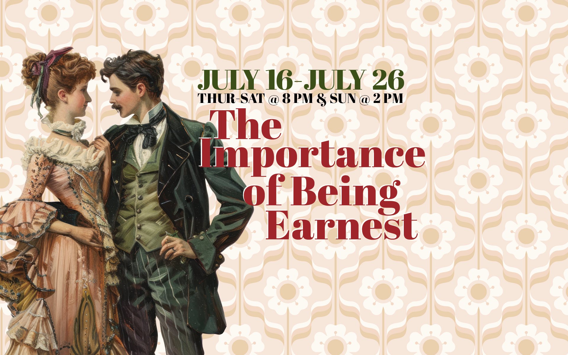2 victorian dressed people face each other