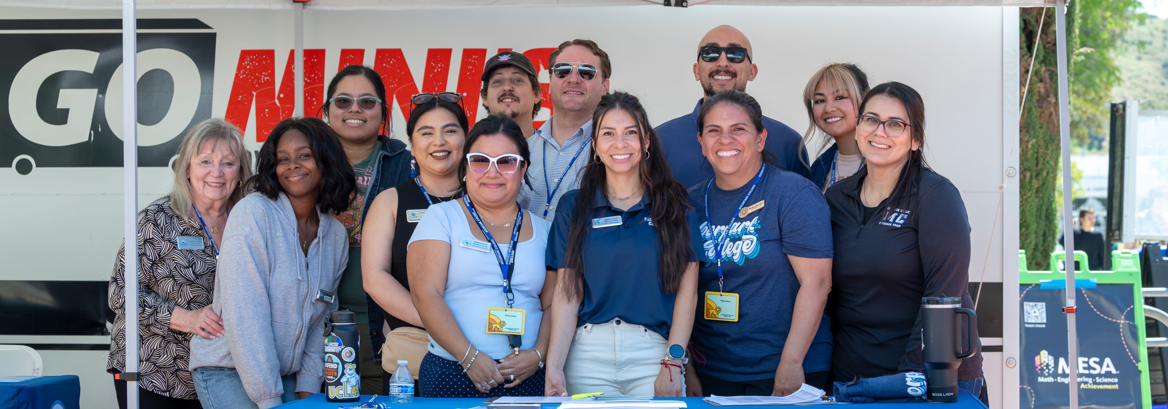 Staff poses for a group photo during the Moorpark College 2026 Career Fair