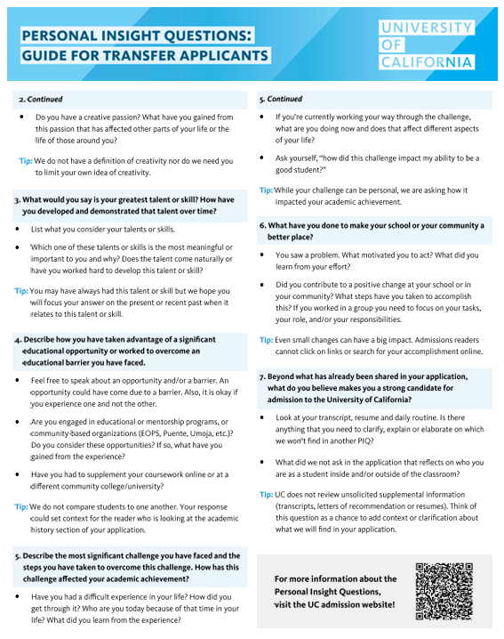 UC PIQs page 2