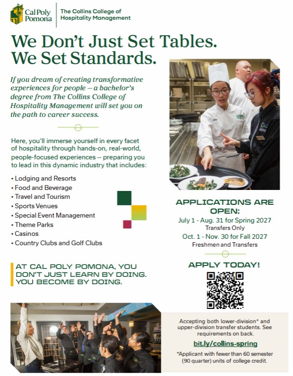 Cal Poly Pomona Collins College of Hospitality Management