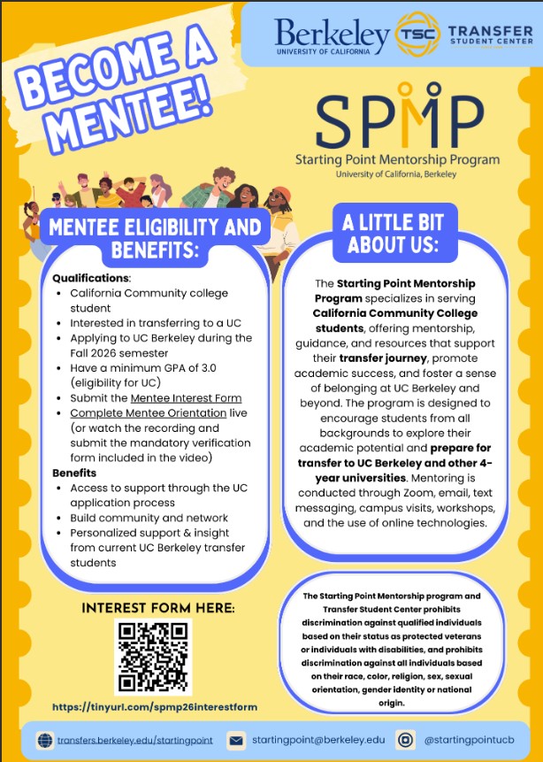 SPMP UC Berkeley Transfer Program Information Flyer