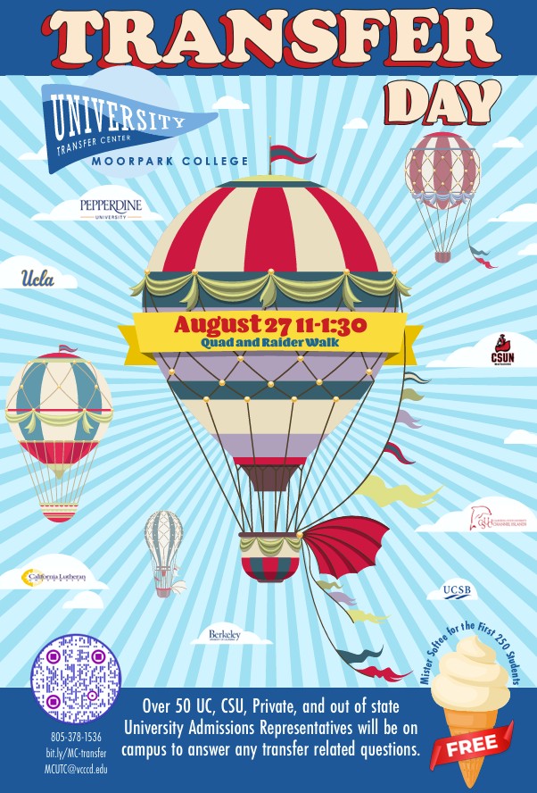 Transfer Day Poster for Thursday, August 27th 11AM to 1:30PM