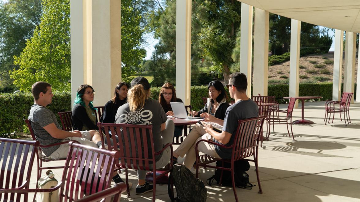 library outside patio
